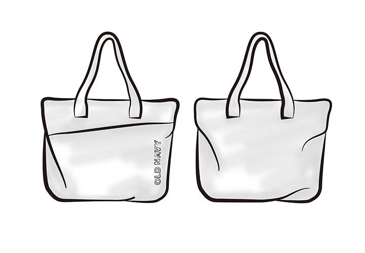 Shopping bag design draft.