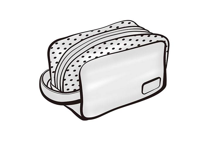 The design draft of toiletry bag product.